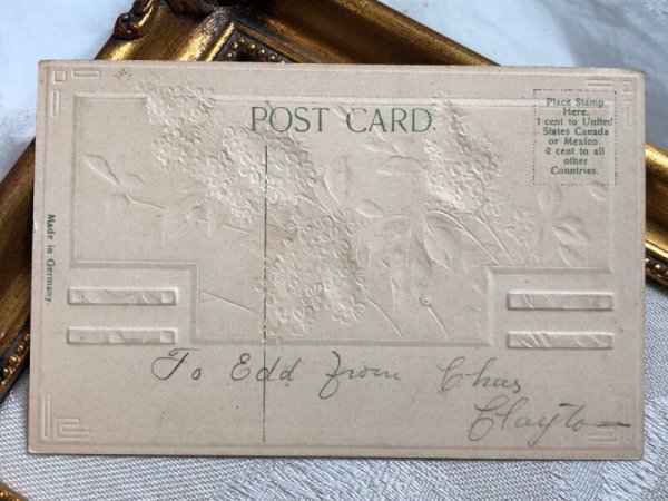 画像3: Postcard  　アンティークポストカード　ライラックのお花 (3)