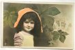 画像1: Postcard　アンティークポストカード　キノコ帽子の女の子　写真　（未使用） (1)