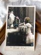 画像2: Postcard　アンティークポストカード　マリア像と女の子　Ave Maria レース　フランス (2)