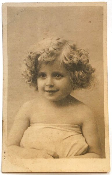 画像1: Postcard　アンティークポストカード　女の子　フランス1905年 (1)