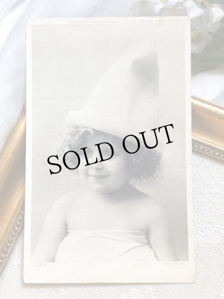 画像2: Postcard　アンティークポストカード　三角帽子の女の子　（未使用） (2)