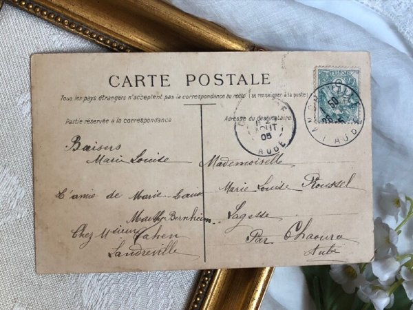 画像3: Postcard　アンティークポストカード　女の子　フランス1905年 (3)