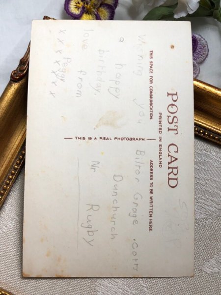 画像4: Postcard アンティークポストカード お人形と女の子 イギリス1930年代頃 (4)