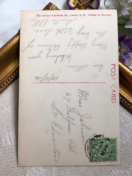 画像4: Postcard アンティークポストカード お人形さんと子ども達 イギリス1912年 (4)