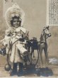 画像3: Postcard　アンティークポストカード　1903年カレンダー　玩具と女の子　木馬　お人形　フラフープ　 (3)