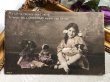 画像2: Postcard　アンティークポストカード　お人形さんと子犬を抱く女の子　イギリス (2)