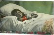 画像1: Postcard　アンティークポストカード　お人形と眠る女の子　イギリス1909年 (1)