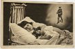 画像1: Postcard　アンティークポストカード　お人形さんと眠る女の子　（未使用） (1)