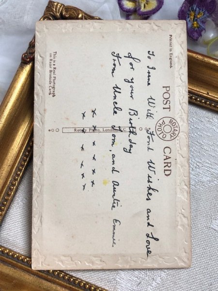 画像4: Postcard　アンティークポストカード　お人形さんと女の子　イギリス1930年代 (4)