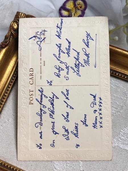 画像3: Postcard アンティークポストカード お人形さんと女の子 イギリス1930年代 (3)