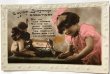 画像1: Postcard　アンティークポストカード　お人形さんと女の子　絵描き　道化師　イギリス1929年 (1)