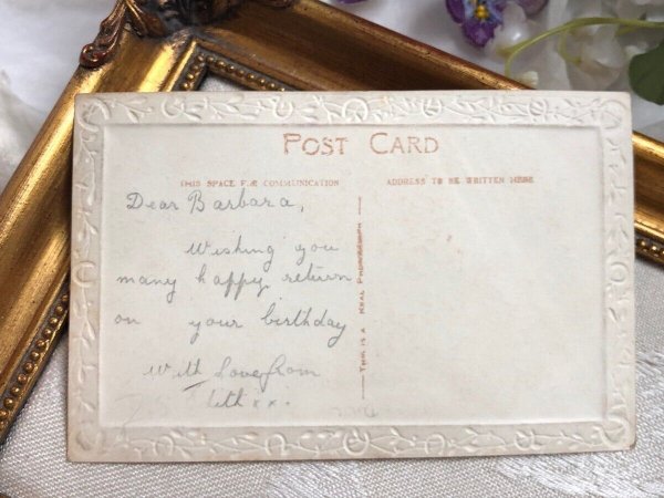 画像3: Postcard　アンティークポストカード　お人形さんと女の子　道化師　イギリス1920年代 (3)