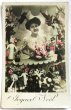 画像1: Postcard　アンティークポストカード　お人形をお花を売る女性　花屋さん　フランス　 (1)