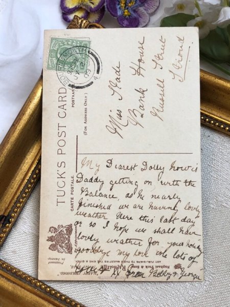 画像3: Postcard アンティークポストカード ブギーマンの人形と女の子 The Bogey-man イギリス1909年 (3)