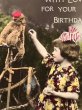 画像3: Postcard　アンティークポストカード　猿のぬいぐるみと女の子　イギリス1928年 (3)