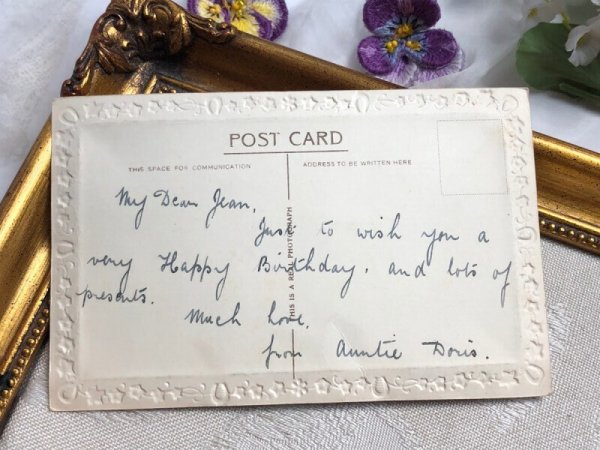 画像3: ▼SALE 500▼ Postcard アンティークポストカード ぬいぐるみと女の子 イギリス (3)