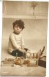 画像1: Postcard　アンティークポストカード　積み木で遊ぶ男の子　イギリス1913年 (1)
