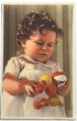 画像1: Postcard　アンティークポストカード　オモチャと小さな女の子　1947年　フランス (1)