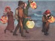 画像3: Postcard　アンティークポストカード　海岸でランタンを持ち歩く子どもたち　  Sybil Barham　（未使用） (3)