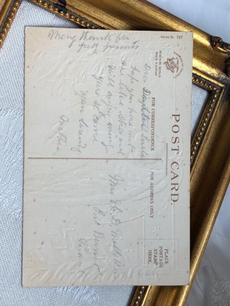 画像4: Postcard アンティークポストカード クリスマス 天使 ツリーとキャンドル Ellen Clapsaddle  (4)