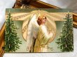 画像2: Postcard　アンティークポストカード　クリスマス　天使 ツリーとキャンドル　Ellen Clapsaddle　 (2)