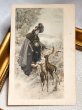 画像2: Postcard　アンティークポストカード　クリスマス　鹿の親子　母娘　M.M.VIENNE　（未使用） (2)