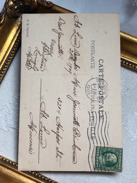 画像4: Postcard アンティークポストカード クリスマス ツリーを飾る女性たち 猫  R.R.Wichera M.M.VIENNE  (4)