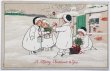 画像1: Postcard　アンティークポストカード　クリスマス　プレゼントと子豚と子ども達　Pauli Ebner　1926年 (1)