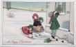画像1: Postcard　アンティークポストカード　クリスマス　プレゼントと子ども達　Pauli Ebner　1926年 (1)