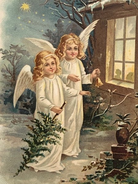 画像3: Postcard  アンティークポストカード   クリスマス 天使の訪問  (3)