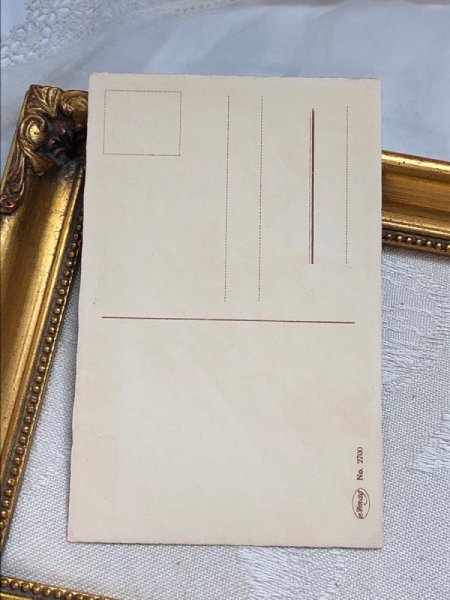 画像3: Postcard  アンティークポストカード  新年祝い 屋根の上の小さな天使  四つ葉クローバー 馬蹄(未使用) (3)