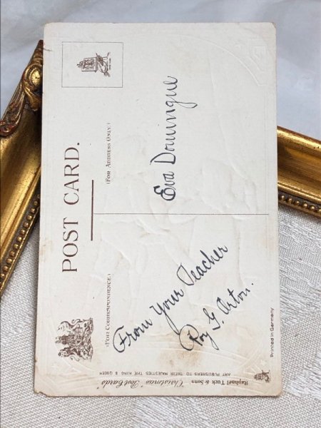 画像5: Postcard  アンティークポストカード   クリスマス 天使と子ども達 (5)