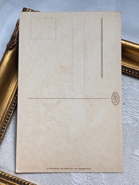 画像3: Postcard  アンティークポストカード バースデー お誕生日祝い 輪になって遊ぶ子どもとお母さん 1930年代 スウェーデン (未使用) (3)