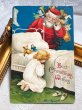 画像2: Postcard　アンティークポストカード　クリスマス　サンタさんにお願いごとをする女の子　Ellen Clapsaddle　 (2)