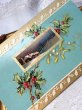 画像3: Postcard  アンティークポストカード　クリスマス　Xmas　ヤドリギとホーリー　雪景色 (3)