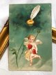 画像2: Postcard　アンティークポストカード　天使のお花占い　ハート　Ellen Clapsaddle (2)