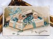 画像2: Postcard　アンティークポストカード　バレンタイン　箱の中の子ども達（天使？）　忘れな草　Ellen Clapsaddle　1908年 (2)