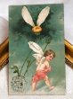 画像2: Postcard　アンティークポストカード　天使のお花占い　フランス1904年　Ellen Clapsaddle (2)