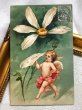 画像2: Postcard　アンティークポストカード　天使のお花占い　フランス1905年　Ellen Clapsaddle (2)