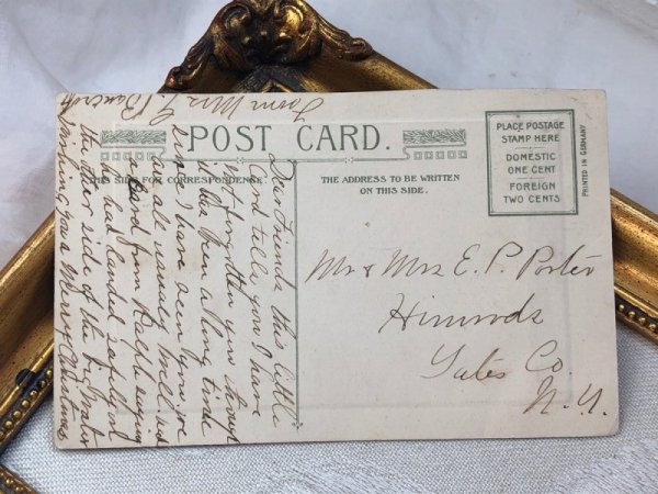 画像4: ▼SALE 500▼　Postcard  アンティークポストカード　新年祝い　New Year　ポインセチア　ブックレット　仕掛けあり (4)