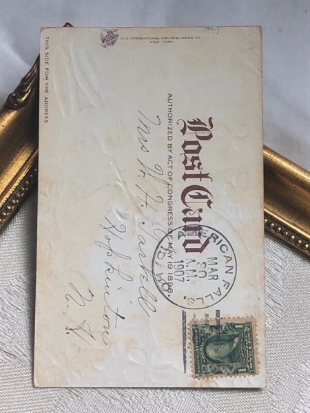 画像3: Postcard アンティークポストカード イースター  トランペットを吹くウサギさん 卵 Ellen Clapsaddle  (3)