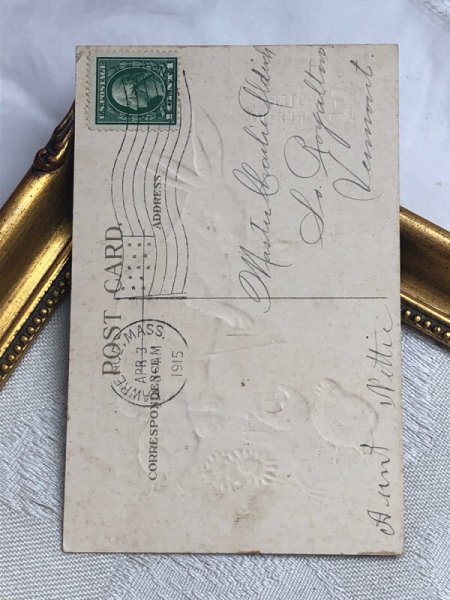 画像3: Postcard アンティークポストカード イースター  ジャグリング道具とウサギさん ヒヨコ ディアボロ(Diabolo)  (3)