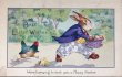 画像1: Postcard　アンティークポストカード　イースター 　卵を持ち出すウサギさんを追いかけるニワトリ　 (1)