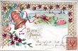 画像1: Postcard　アンティークポストカード　イースター 　柵を飛び越えるウサギさん　イタリア1904年 (1)
