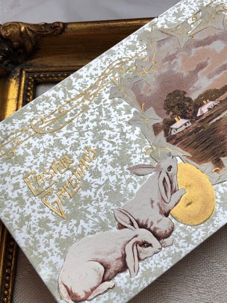 画像3: Postcard アンティークポストカード イースター  ウサギ (未使用) (3)