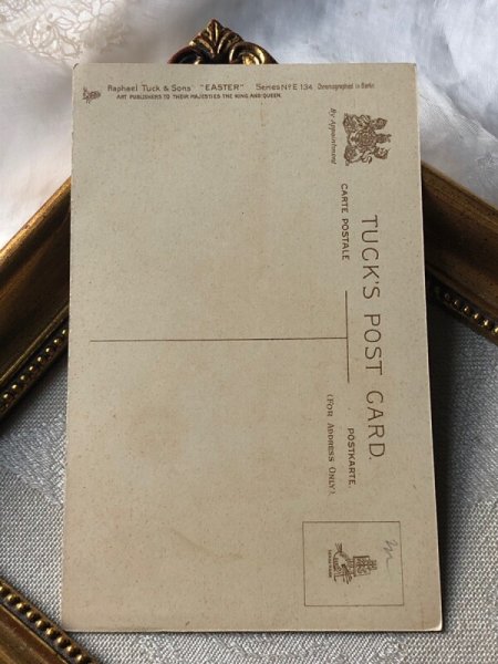 画像4: Postcard  アンティークポストカード イースター スミレのお花の船に乗るヒヨコさん ヨット (未使用) (4)