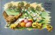画像1: Postcard　アンティークポストカード　イースター　卵とヒヨコ　卵　スズランのお花　 (1)