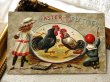 画像2: Postcard　アンティークポストカード　イースター　　ニワトリの絵を描く子どもたち　1914年 (2)