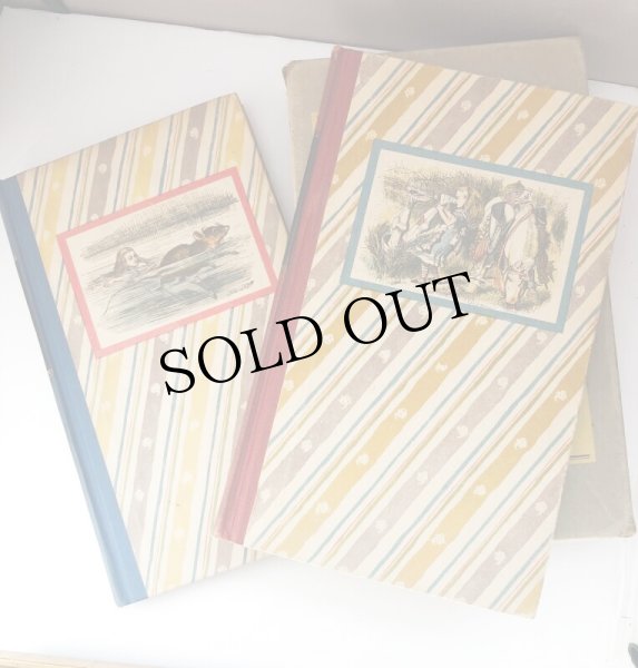 画像3: Vintage Book  Alice's Adventures in Wonderland/Through the Looking Glass, Lewis Carroll 1946 1st Special Color Illus. Edition Set Slipcaseアンティーク本　洋書　不思議の国のアリス / 鏡の国のアリス　2冊セット　スリップケース付き　1946年 (3)