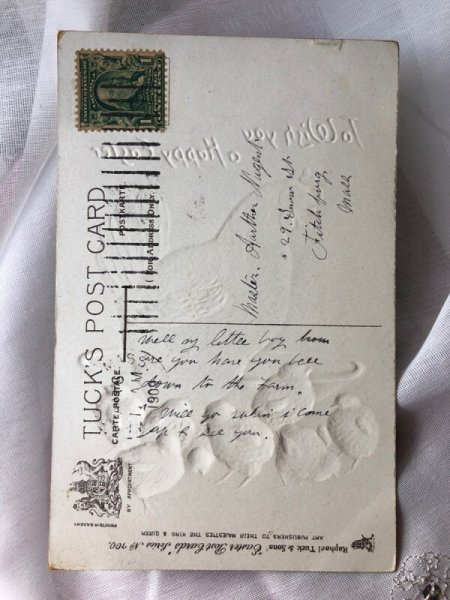 画像3: Postcard アンティークポストカード イースター ヒヨコとニワトリ  (3)
